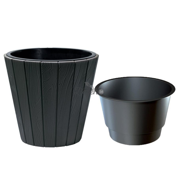 Doniczka plastikowa Woode 350mm antracyt Prosperplast