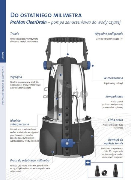 Pompa drenarska do wody czystej Oase Promax ClearDrain 14000