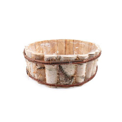 Donica z brzozy okrągła 35x35x16 cm