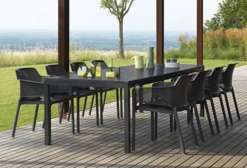 Zestaw mebli Nardi Rio 210 ext. i Net Antracite