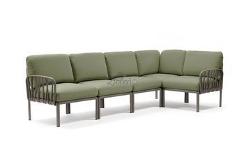 Sofa modułowa Nardi Komodo 5 Tortora acrilico Giungla Sunbrella