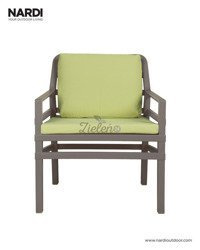 Fotel z poduszkami Nardi Aria Tortora Lime