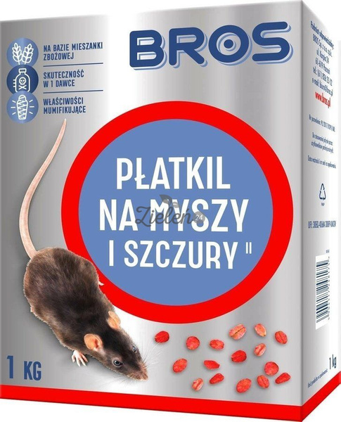 Trutka na myszy i szczury Płatkil - płatki 1k g Bros