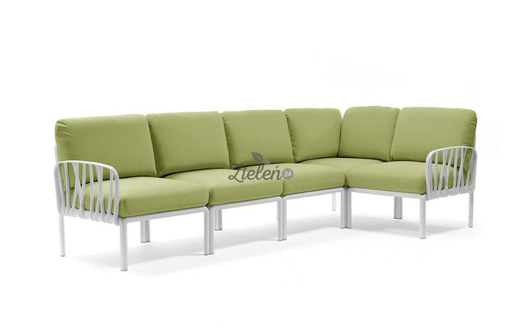 Sofa modułowa Nardi Komodo 5 Bianco acrilico Avocado Sunbrella