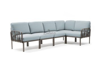 Sofa modułowa Nardi Komodo 5 Tortora acrilico Ghiaccio Sunbrella