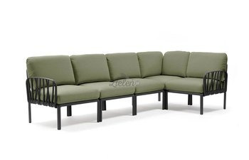 Sofa modułowa Nardi Komodo 5 Antracite acrilico Giungla Sunbrella