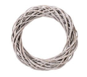 Szary wianek wiklinowy 15cm