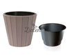 Doniczka plastikowa Woode 350mm mocca Prosperplast