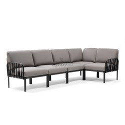 Sofa modułowa Nardi Komodo 5 Antracite acrilico Grigio