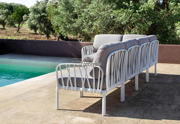 Sofa modułowa Nardi Komodo 5 Bianco acrilico Avocado Sunbrella