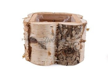 Donica z brzozy balkonówka   19x19x13 cm