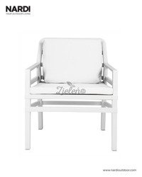 Fotel z poduszkami Nardi Aria Bianco Bianco