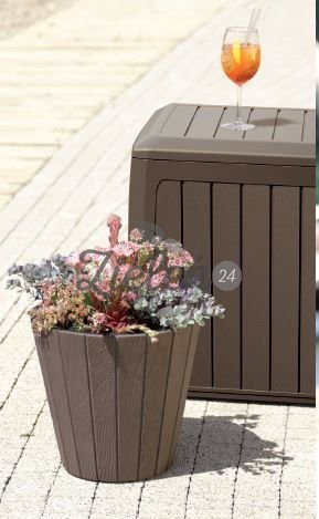 Doniczka plastikowa Woode 350mm antracyt Prosperplast