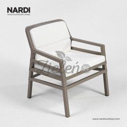 Fotel z poduszkami Nardi Aria Fit Tortora Bianco