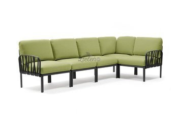 Sofa modułowa Nardi Komodo 5 Antracite acrilico Avocado Sunbrella