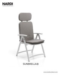 Poduszka do fotela Nardi Acquamarina Grigio Sunbrella