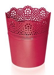 Donica osłonka Prosperplast Lace 180 czerwona
