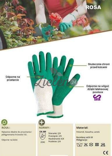 Rękawice do róż ROSTAING rozm.7 zielone