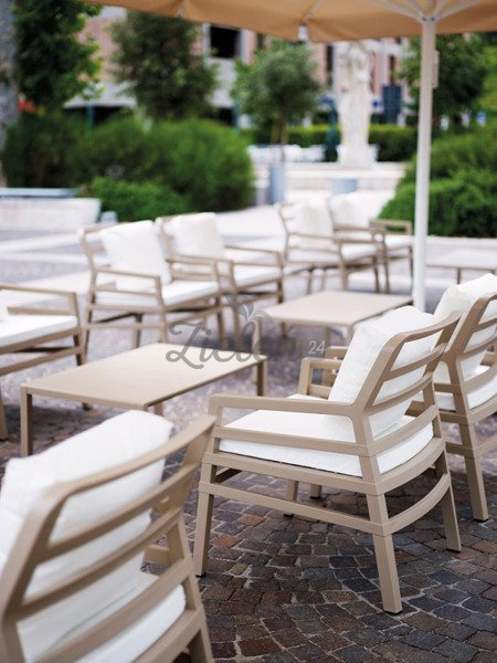 Fotel z poduszkami Nardi Aria Caffe Melanzana