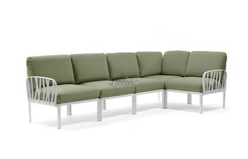 Sofa modułowa Nardi Komodo 5 Bianco acrilico Giungla Sunbrella