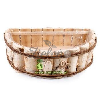 Donica z brzozy półokrągła 50 cm