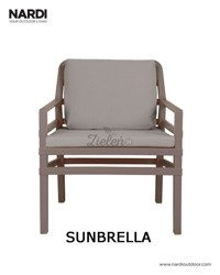 Fotel z poduszkami Nardi Aria Tortora Grigio Sunbrella®