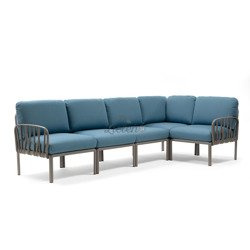 Sofa modułowa Nardi Komodo 5 Tortora acrilico Adriatic Sunbrella