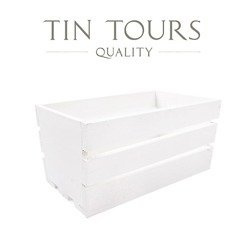 Skrzynka drewniana biała 30cm