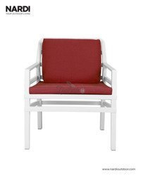 Fotel z poduszkami Nardi Aria Bianco Cherry