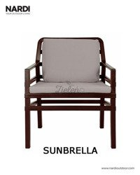 Fotel z poduszkami Nardi Aria Caffe Grigio Sunbrella®