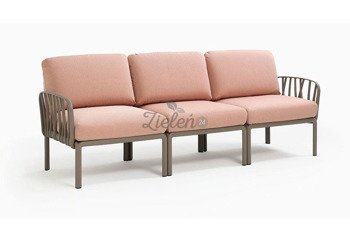 Kanapa trzyosobowa Nardi Komodo Tortora acrilico Rosa Quarzo