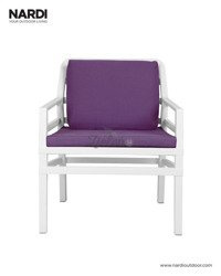 Fotel z poduszkami Nardi Aria Bianco Melanzana