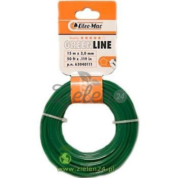 Żyłka tnąca Greenline okragła 3,0mm 15mb Oleo-Mac