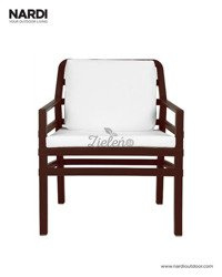 Fotel z poduszkami Nardi Aria Caffe Bianco