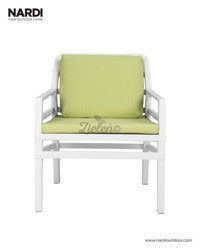 Fotel z poduszkami Nardi Aria Bianco Lime