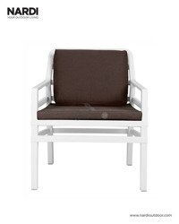 Fotel z poduszkami Nardi Aria Bianco Caffe