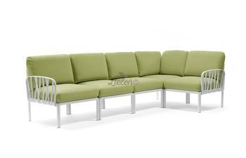 Sofa modułowa Nardi Komodo 5 Bianco acrilico Avocado Sunbrella