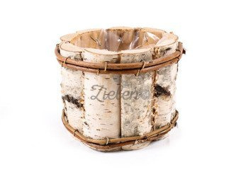 Donica z brzozy balkonówka   16x16x12 cm