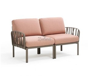 Kanapa dwuosobowa Nardi Komodo Tortora acrilico Rosa Quarzo