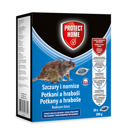 Trutka na myszy i szczury Rodicum Extra 200g PROTECT HOME SBM