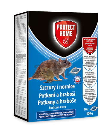 Trutka na myszy i szczury Rodicum Extra 400g PROTECT HOME SBM