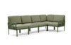 Sofa modułowa Nardi Komodo 5 Agave acrilico Giungla Sunbrella